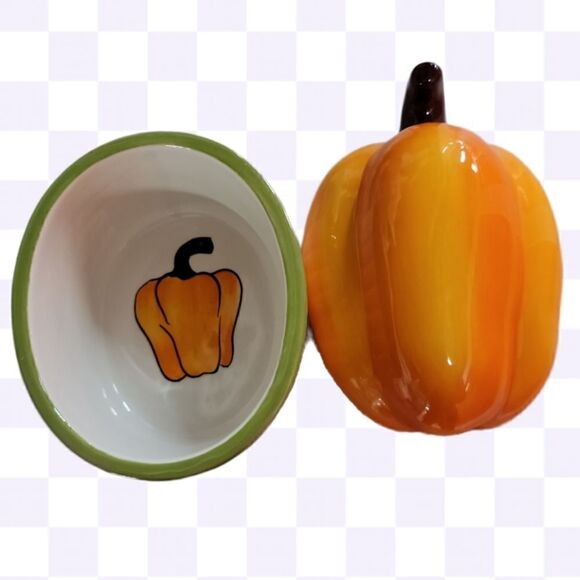 Orange Pepper Small Casserole Dish - Picture 2 of 6